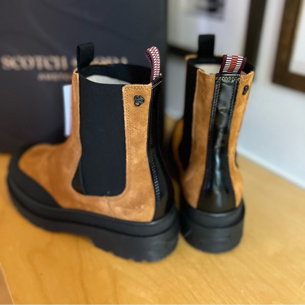 Scotch & Soda Aubri Leather & suede combat boots - Picture 7 of 10